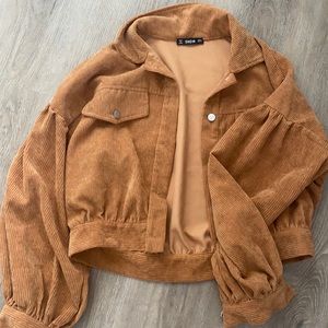 Corduroy cropped jacket